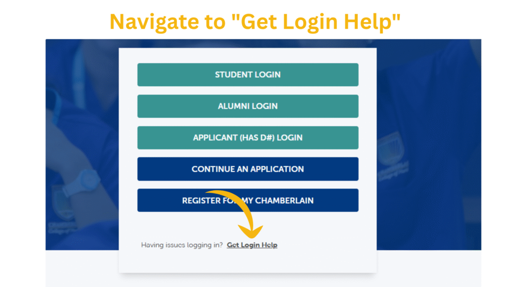 How to reset password in Chamberlain Student Portal